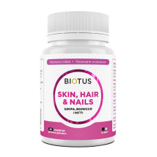Кожа, волосы и ногти, Skin, Hair & Nails, Biotus, 30 таблеток