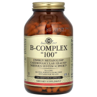 Витамины В-100, комплекс, B-Complex "100", Solgar, 250 вегетарианских капсул