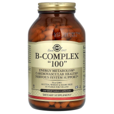 Витамины В-100, комплекс, B-Complex "100", Solgar, 250 вегетарианских капсул