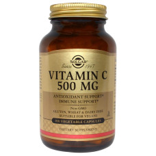 Витамин С, Vitamin C, Solgar, 500 мг, 100 капсул