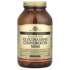 Глюкозамін хондроїтин МСМ, Glucosamine Chondroitin MSM, Solgar, потрійна сила, 120 таблеток