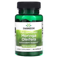 Моринга, Moringa Oleifera, Swanson, 400 мг, 60 капсул