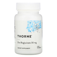 Цинк бисглицинат, Zinc Bisglycinate, Thorne, 30 мг, 60 капсул