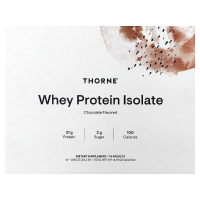 Сироватковий протеїн, ізолят, Whey Protein Isolate, Thorne, зі смаком шоколаду, 14 пакетиків (по 30,2 г кожен)