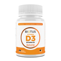 Вітамін D3, Vitamin D3, Biotus, 125 мкг (5000 МО), 60 капсул