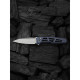 Ніж складаний туристичний Weknife Dressytak (8.6 см) Bohler M390 / Titanium синій