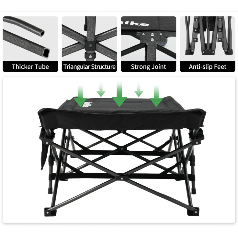 Ліжко складане Naturehike CNK2300WS010, Поліестер Oxford / залізо, чорний