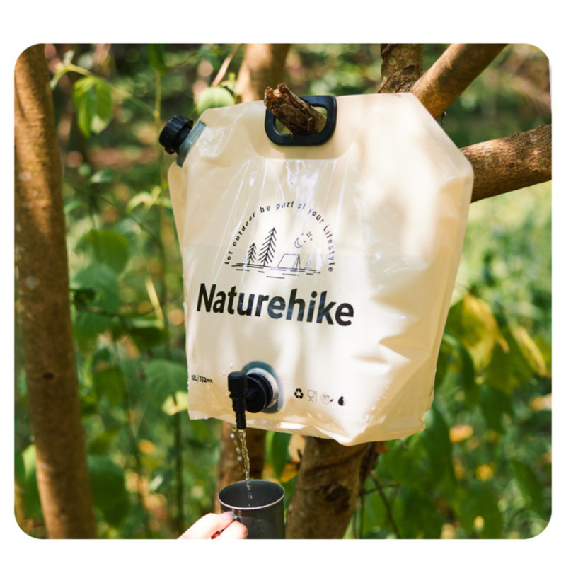 Складаний контейнер для води з поліетилену Naturehike CNK2450CF027, 10 л, жовтий