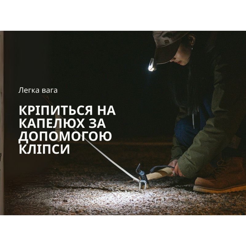 Ліхтар з кліпсою Naturehike NH21ZM013, бежевий