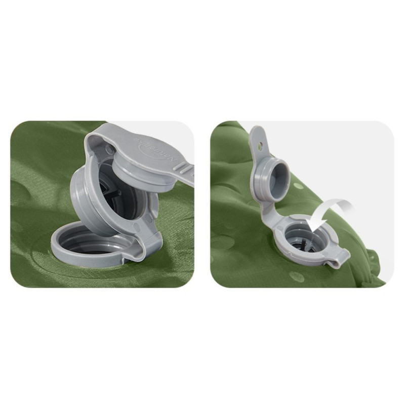 Матрац туристичний надувний одномісний Naturehike CNK2450WS014, надлегкий, 186х58х8 см, зелений із мішком для надування