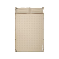 Матрац туристичний із подушкою, самонадувний двомісний Naturehike CNK2550WS025, вологостійкий, 200х130х6 см, бежевий