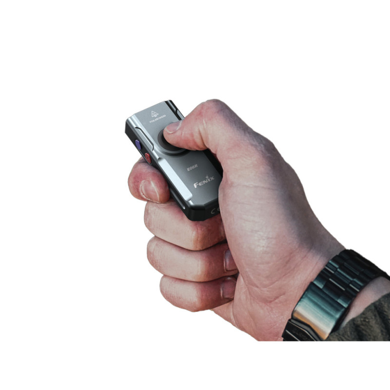 Ліхтар наключний Fenix E06R сірий