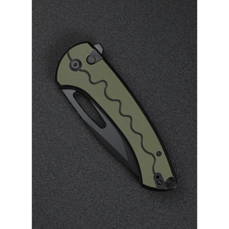 Ніж складаний туристичний Sencut Squiggy, (9.9 см) 9Cr18MoV / G10 чорно-зелений