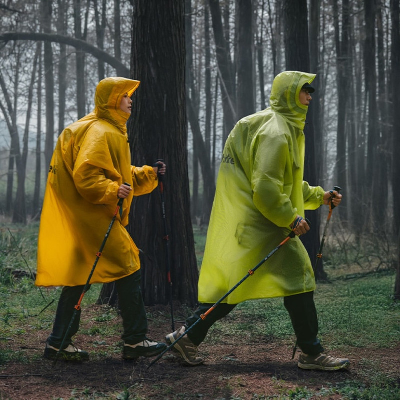 Дощовик-пончо легкий з рукавами Naturehike CNK2620FS011, L, жовтий