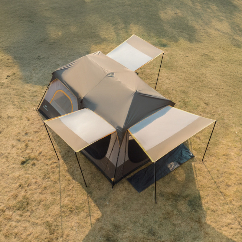 Намет шестимісний Naturehike Cape 8.4 CNK2450WS050 з швидким розкриттям, сіро-коричневий