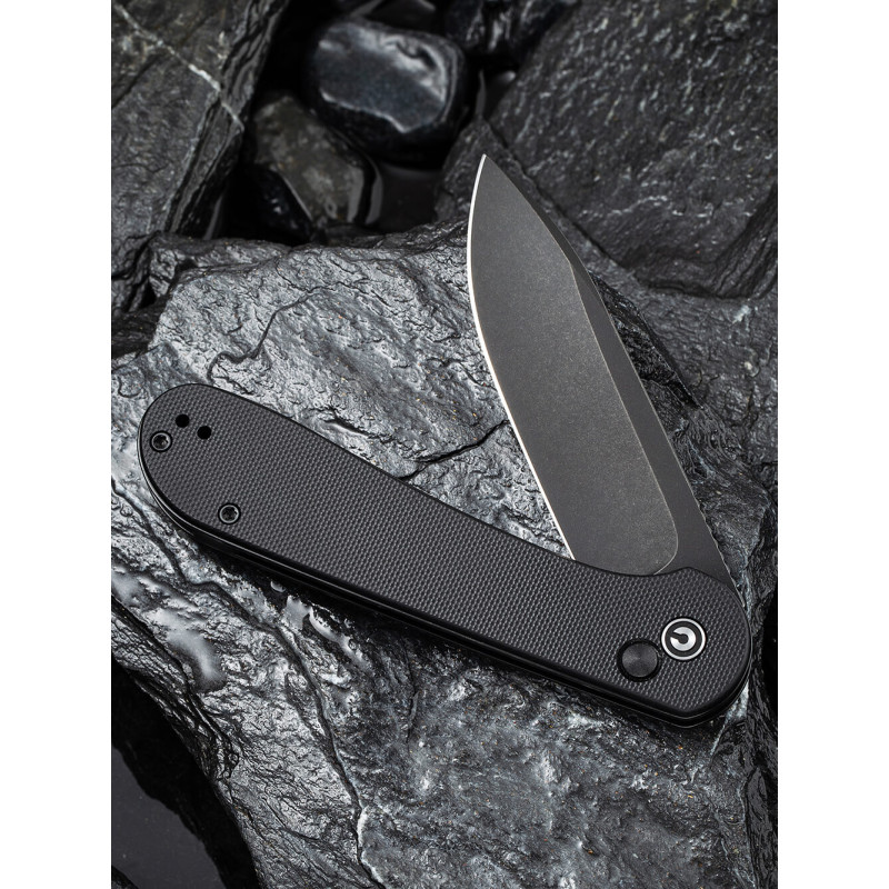 Ніж складаний туристичний Civivi Elementum Pocket, (8.9 см) 14C28N / G10 чорний
