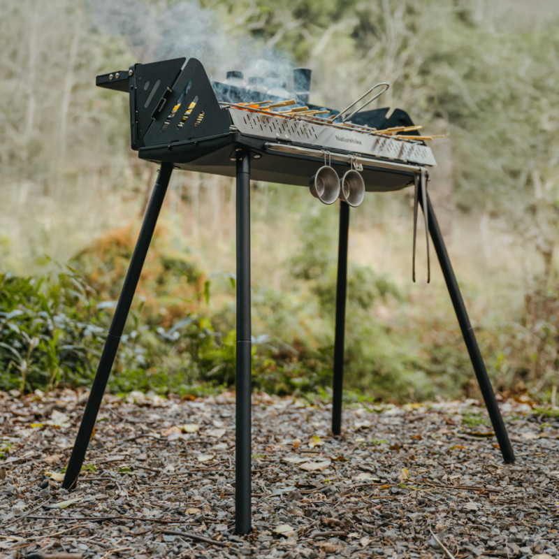 Гриль туристичний вертикальний Naturehike Moyan CNK2300015, Upgrade 3.0, чорний