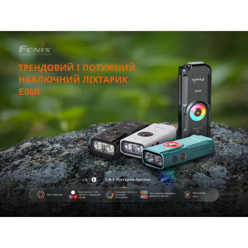 Ліхтар наключний Fenix E06R, білий | Лімітована серія