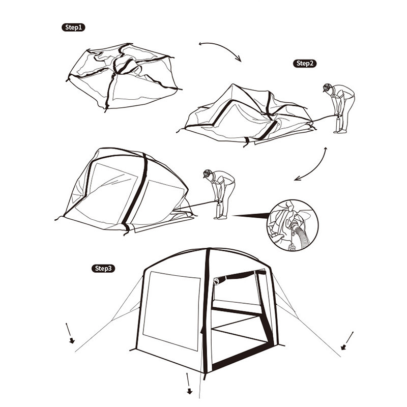 Тент для кемпінгу Naturehike Hexagon Inflatable NH20TM002 380*329*220