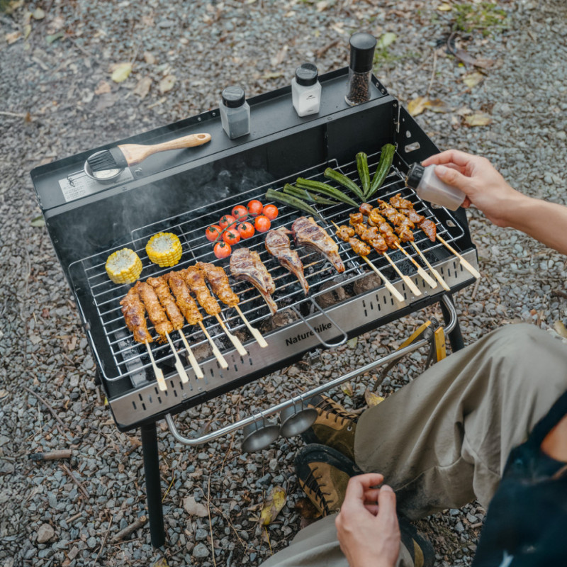 Гриль туристичний вертикальний Naturehike Moyan CNK2300015, Upgrade 3.0, чорний