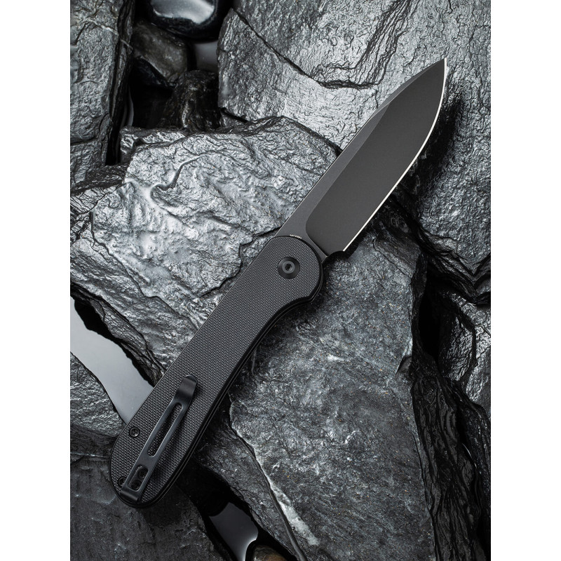 Ніж складаний туристичний Civivi Elementum Pocket, (8.9 см) 14C28N / G10 чорний