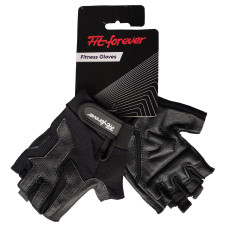 Рукавички для фітнесу Fit forever Supreme AI-04-1340-D чорний-сірий L