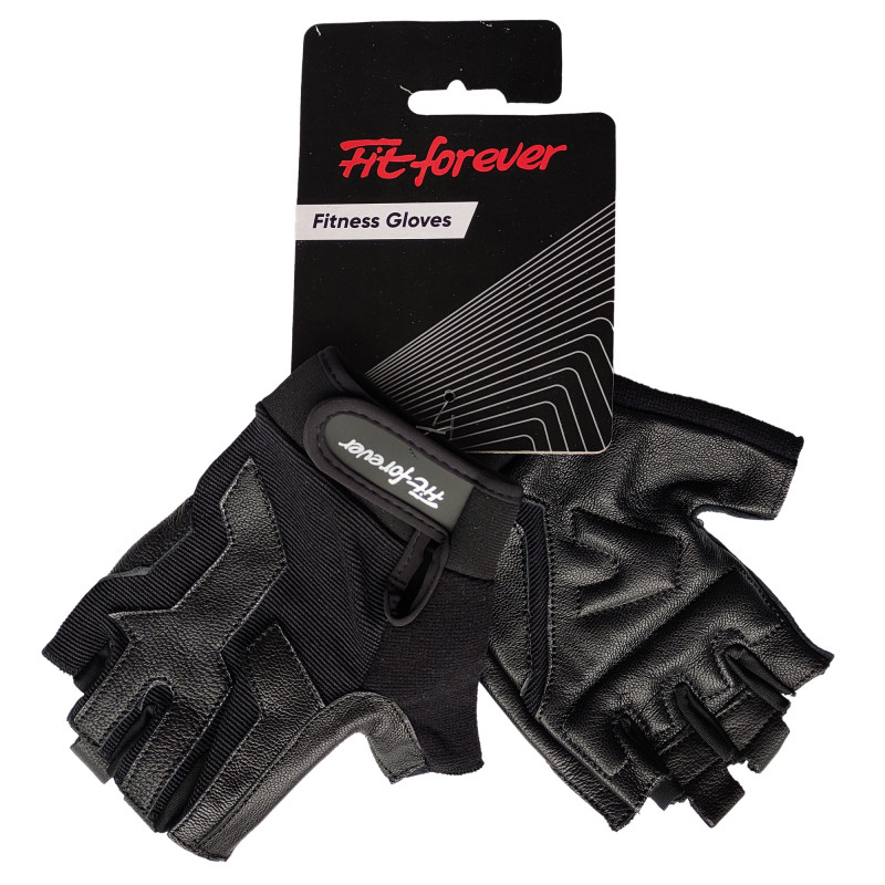 Рукавички для фітнесу Fit forever Supreme AI-04-1340-D чорний-сірий L