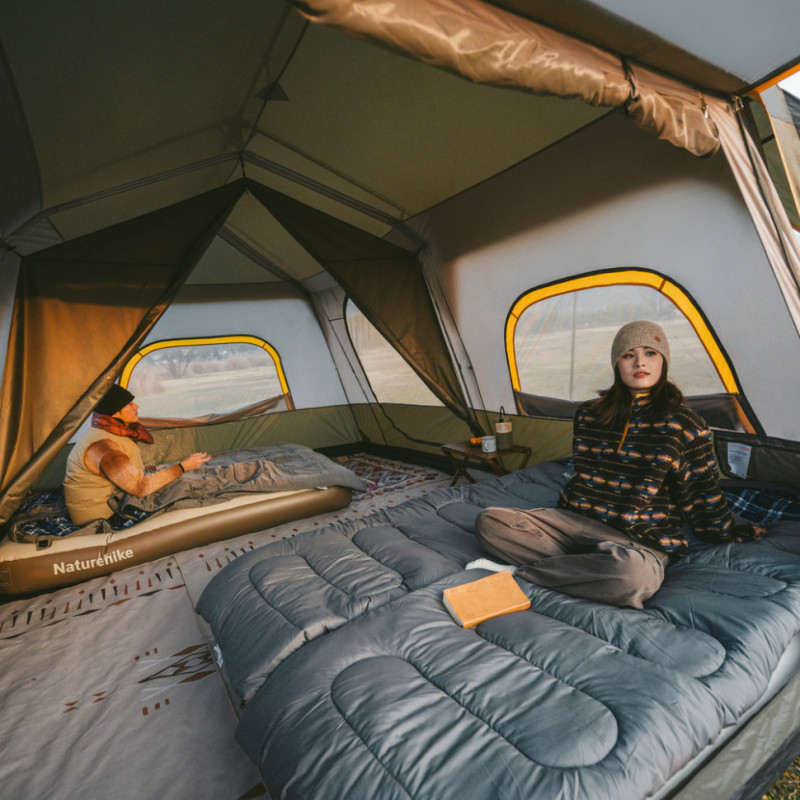 Намет восьмимісний Naturehike Cape 13.1 CNK2450WS050 з швидким розкриттям, сіро-коричневий