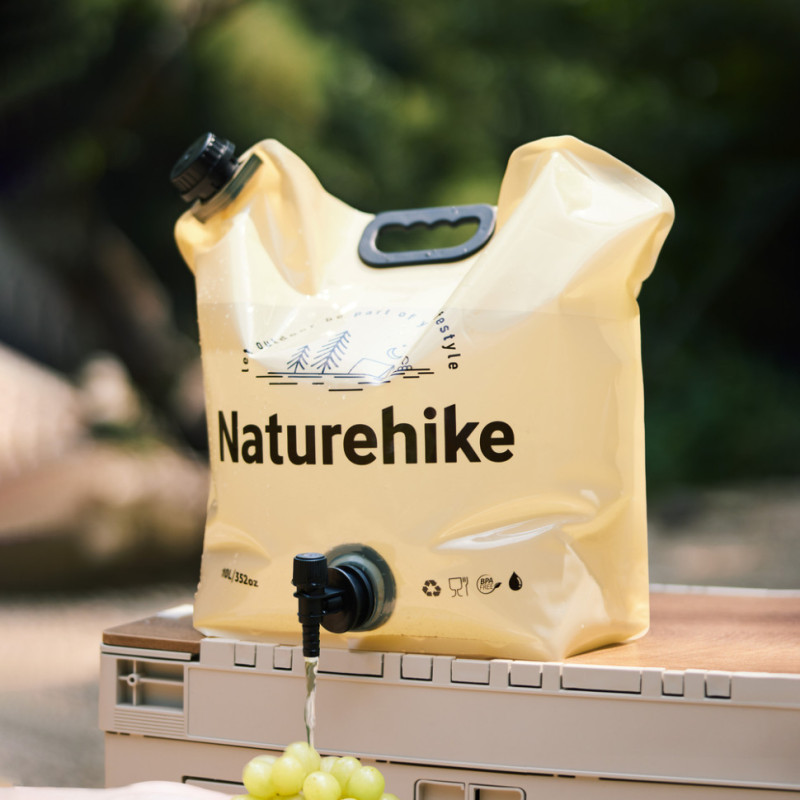 Складаний контейнер для води з поліетилену Naturehike CNK2450CF027, 10 л, жовтий
