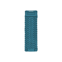 Матрац туристичний надувний одномісний Naturehike CNK2550WS019, 200х60х6.5 см, синій із вбудованою помпою для надування