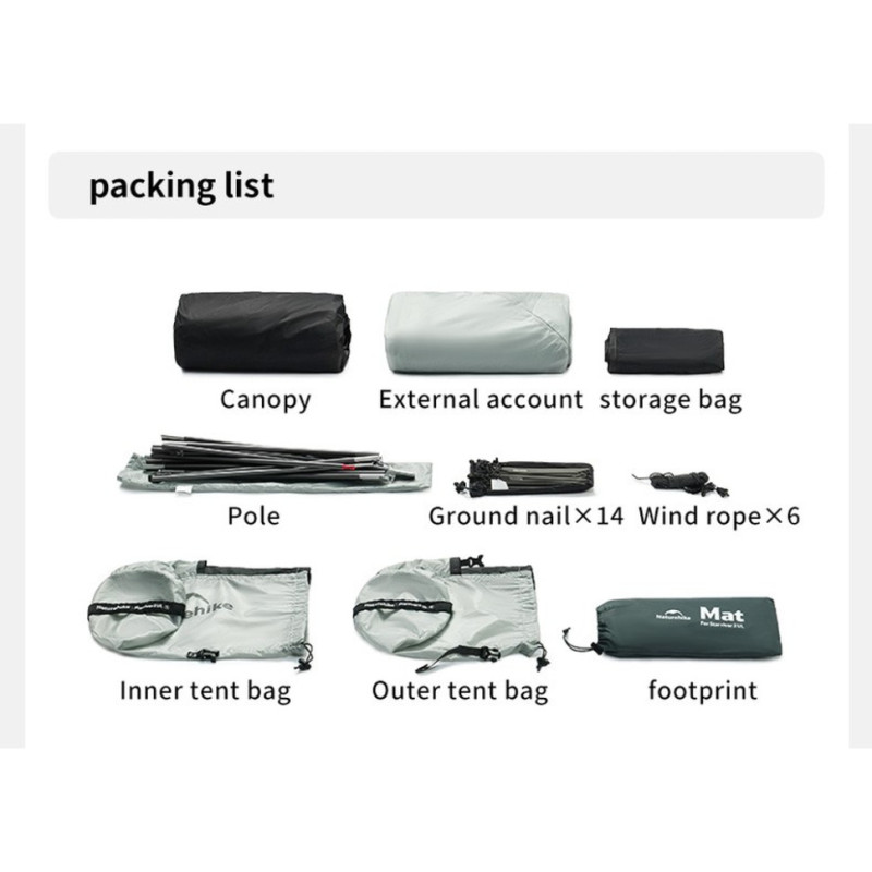 Намет двомісний ультралегкий Naturehike Star River UL CNK2450WS022, коричневий