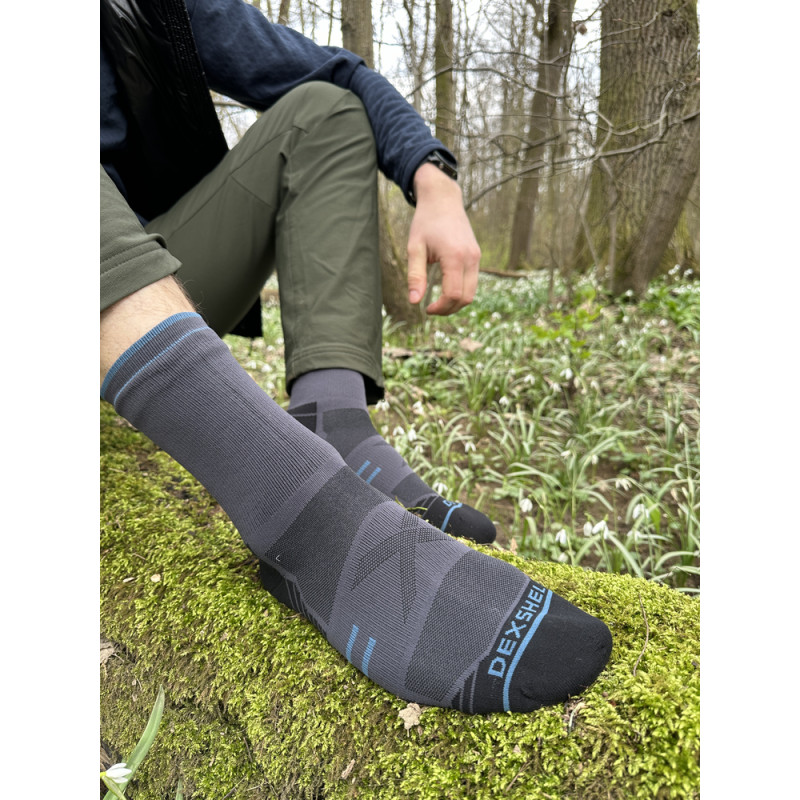 Шкарпетки водонепроникні Dexshell Running Lite 2.0 Socks, сірі, розмір M (39-42)