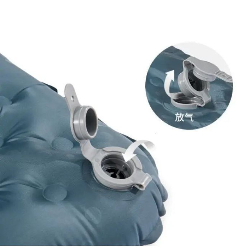 Матрац туристичний надувний двомісний Naturehike CNH22DZ018, надлегкий, 196x120x7 см, чорний, для туризму із мішком для надування