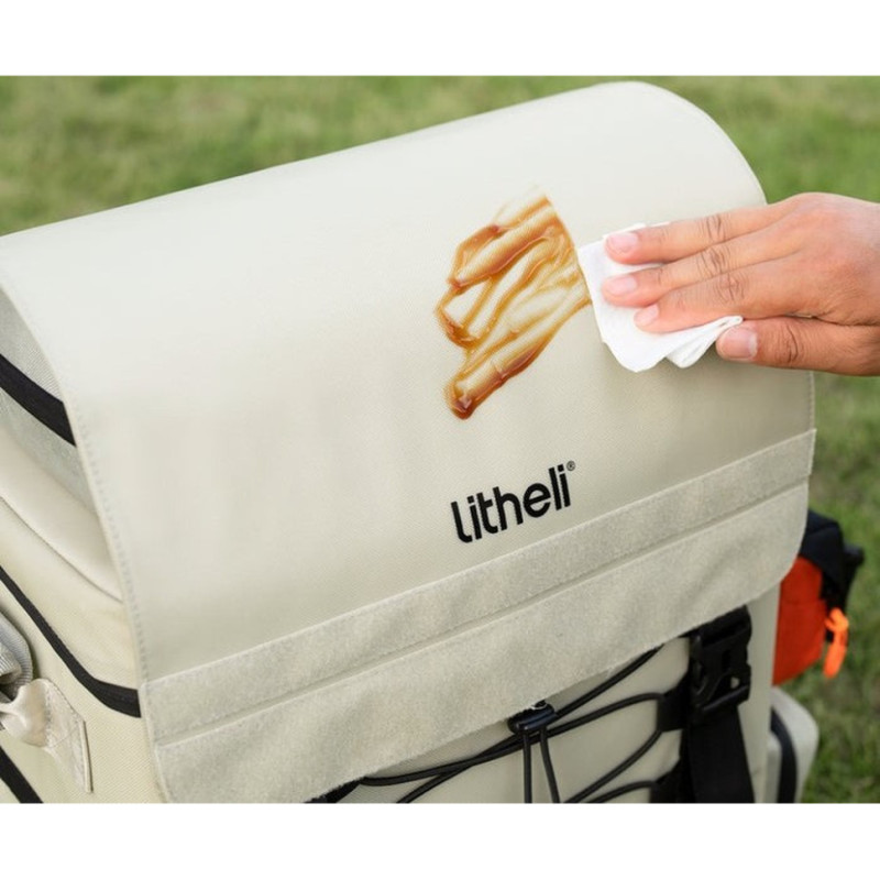 Акумуляторний холодильник-рюкзак Litheli 16л, живлення від павербанку (УМБ Litheli Power Bank 20000 mAh, 45 W в комплекті)