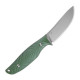 Ніж з чохлом туристичний SRM Fossa 605T-GP, (8.8 см) 14C28N / G10 зелений