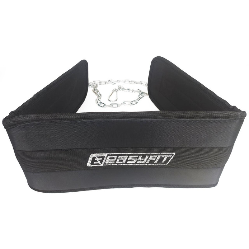 Пояс EasyFit для отягощений, размер L, 150 кг, оксфорд/сталь, черный
