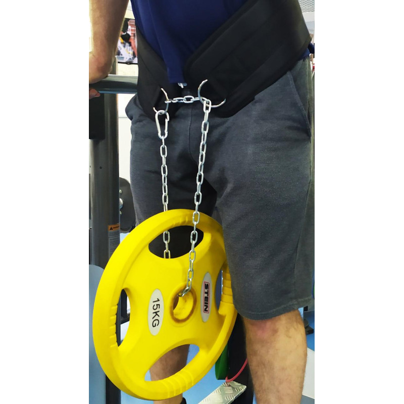 Пояс EasyFit для отягощений, размер L, 150 кг, оксфорд/сталь, черный
