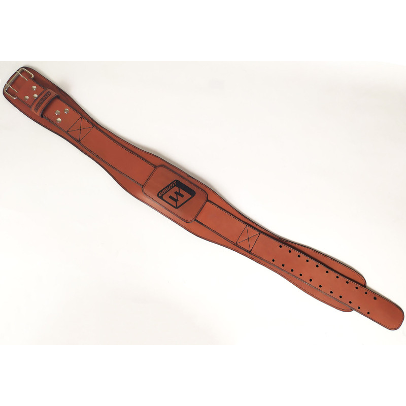 Пояс атлетический EasyFit Training Belt, Кожа, Размер L, Обхват 85-105 см, Коричневый