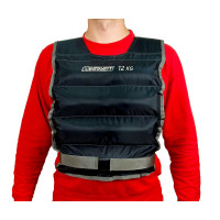 Жилет для обтяження EasyFit, Вага 12 кг, Оксфорд, Пісок, Чорний