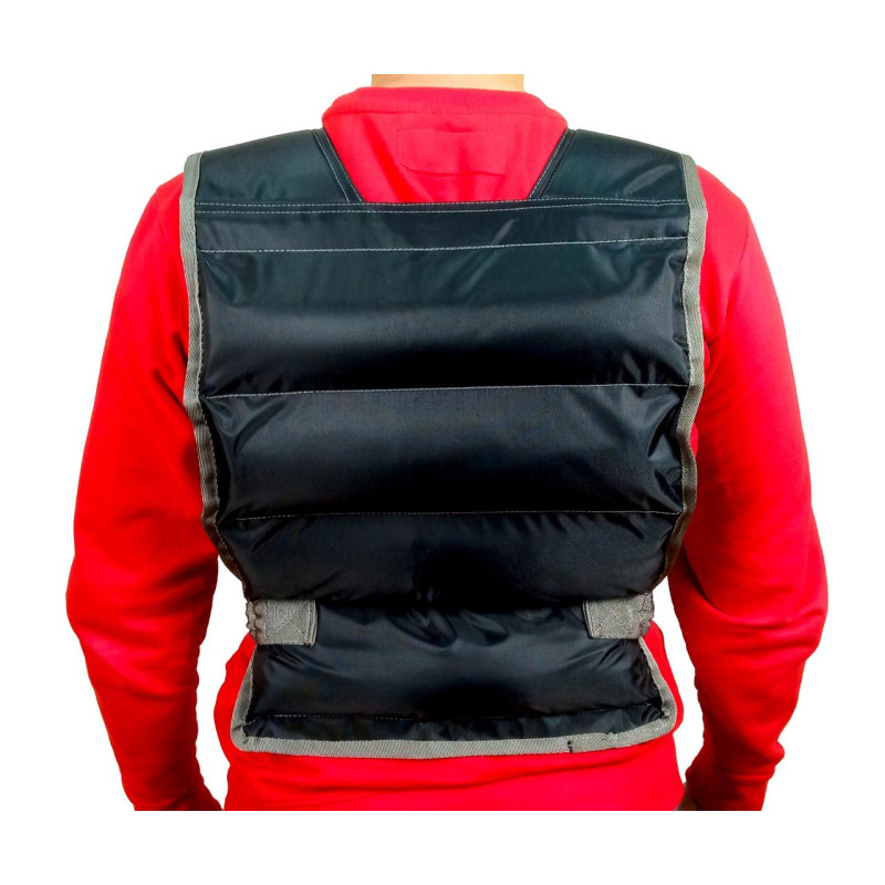 Жилет для обтяження EasyFit, Вага 12 кг, Оксфорд, Пісок, Чорний