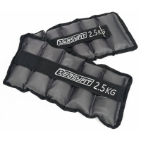 Обтяжувачі для ніг та рук з металом EasyFit Metal (пара), Вага 2,5 кг, Оксфорд, Метал, Чорно-сірий