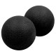 Подвійний масажний м'яч EasyFit, Довжина 12 см, Діаметр 6 см, Матеріал TPR, для МФР, зняття напруги та самомасажу, Чорний