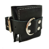 Манжета EasyFit F10 для тяги на тренажерах, Натуральная кожа, Регулируемый обхват 16-31 см, Ширина 9 см, Чёрный