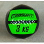 Медичний м'яч EasyFit Wall Ball (медбол, волболл), Вага 3 кг, Діаметр 33 см, PU, PVC, Чорно-зелений