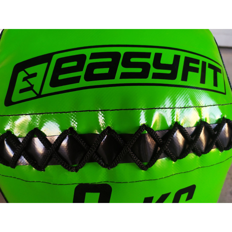Медичний м'яч EasyFit Wall Ball (медбол, волболл), Вага 3 кг, Діаметр 33 см, PU, PVC, Чорно-зелений