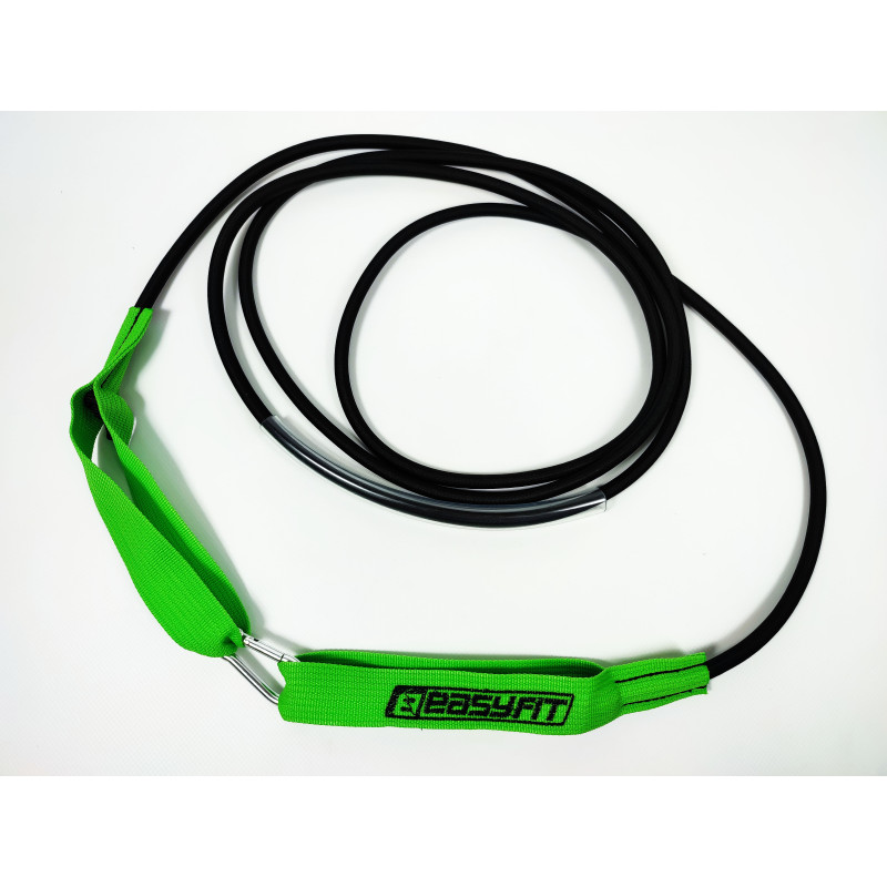 Резиновые петли-эспандер EasyFit, Набор 3 шт, Сопротивление 1-40 кг, Длина 300 см, Длина ручки 30 см, Длина дверного крепления 60 см, Толщина 4, 6, 8 мм, Для фитнеса, силовых тренировок, йоги и реабилитации, Салатовый, Оранжевый, Серый,