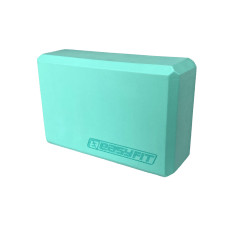 Блок для йоги EasyFit, Длина 23 см, Ширина 15,5 см, Пена EVA, Мятный