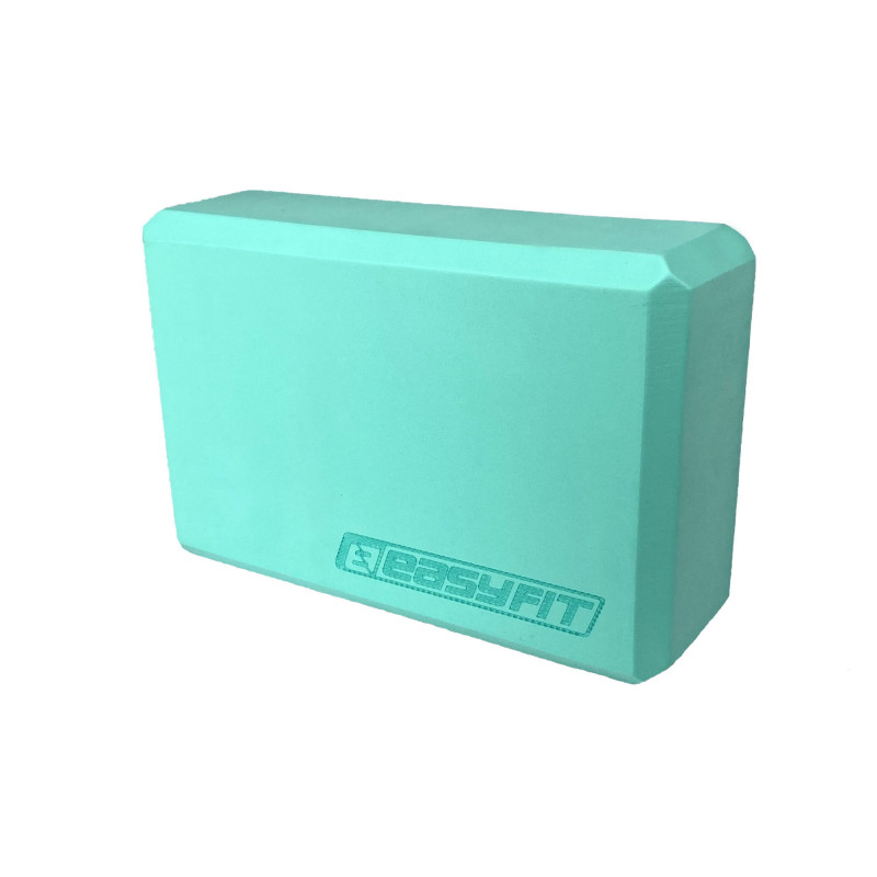 Блок для йоги EasyFit, Довжина 23 см, Ширина 15,5 см, Піна EVA, М'ятний