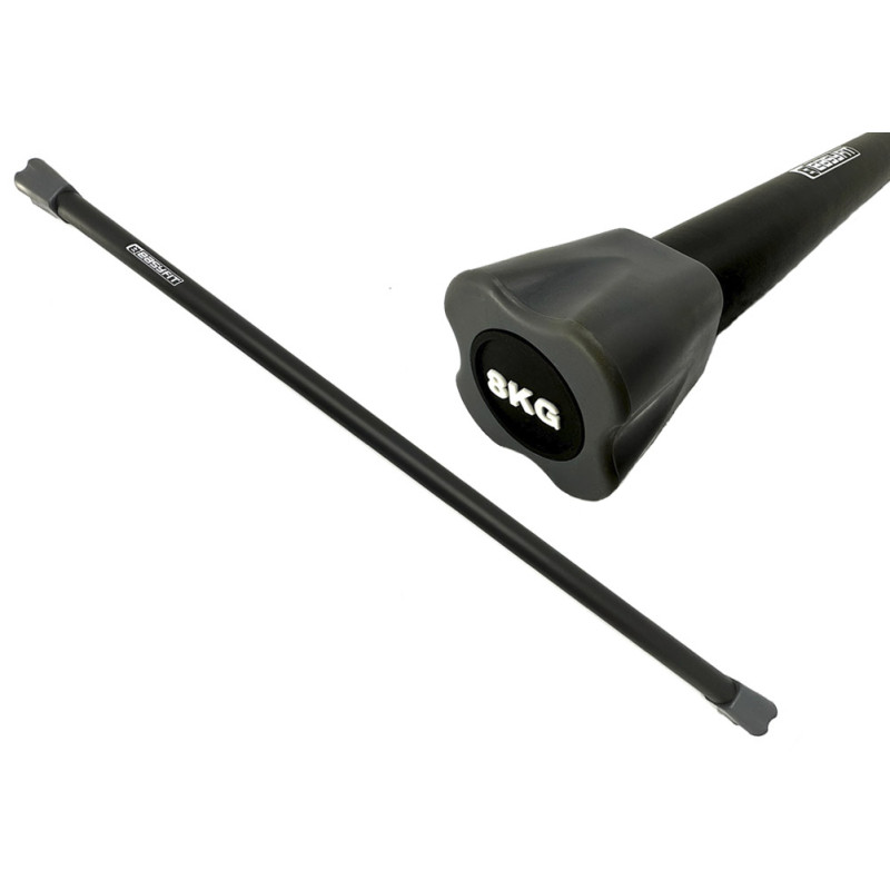 Бодібар (Body Bar) EasyFit (палка гімнастична), Вага 8 кг, Метал, Неопрен, Сірий