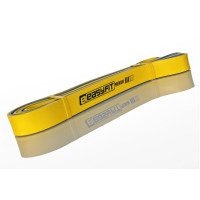 Двухслойная резинка (эспандер) EasyFit Premium, Сопротивление 16-32 кг, Длина 200 см, Ширина 2,2 см, Толщина 4,5 мм, Латекс, Желтый, Для подтягиваний, силовых тренировок и реабилитации